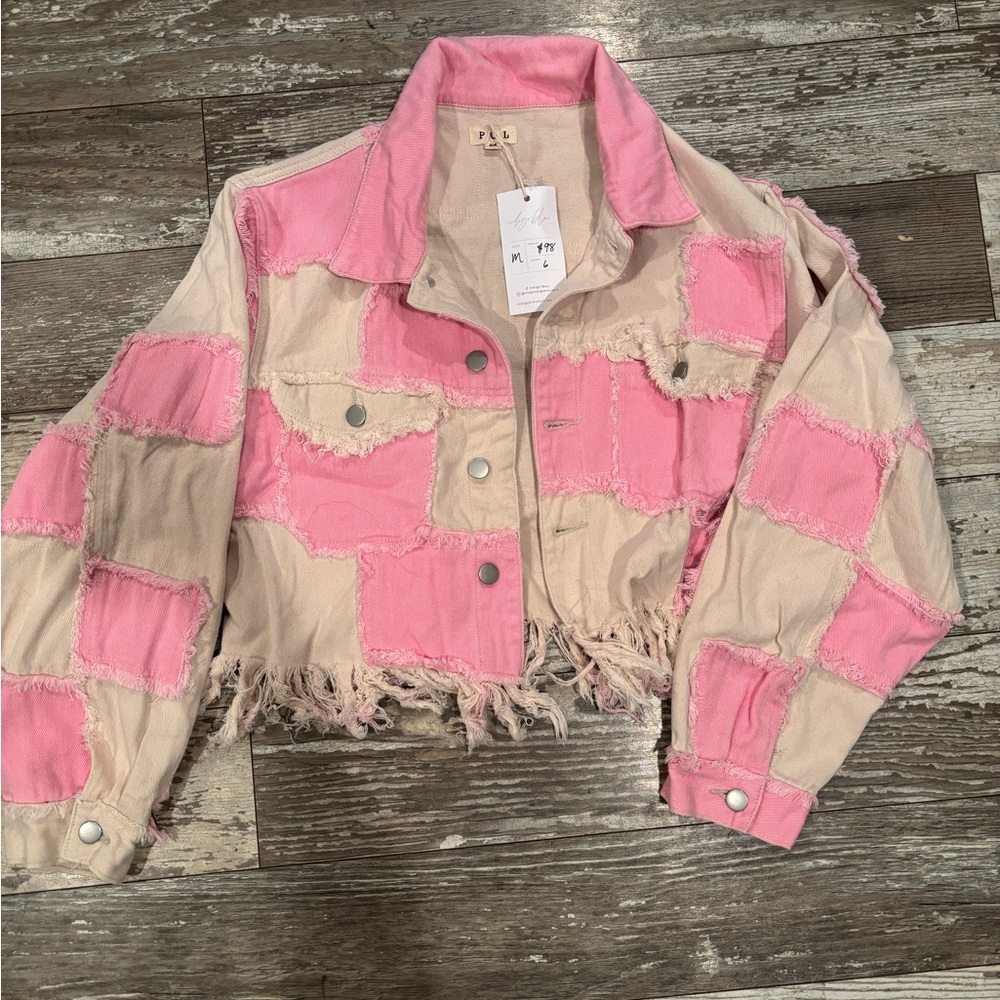 Indigo Blue Pink and Beige Jacket